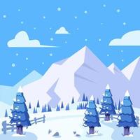 Winter Landscape Background vector