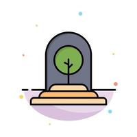 Growth Plant Business Tree New Abstract Flat Color Icon Template vector