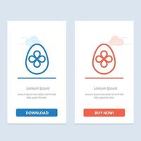 Decoration Easter Easter Egg Egg  Blue and Red Download and Buy Now web Widget Card Template vector