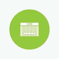 Bar Barcode Code Shopping white glyph icon vector