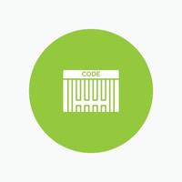 Bar Barcode Code Shopping white glyph icon vector