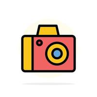 Camera Photo Studio Abstract Circle Background Flat color Icon vector