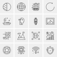 16 Universal Business Icons Vector Creative Icon Illustration to use in web and Mobile Related proje