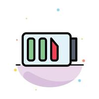 plantilla de icono de color plano abstracto simple de electricidad de batería de carga vector
