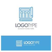 Blueprint Blue Print Website Web Blue Logo Line Style vector