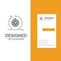 Agile Cycle Development Fast Iteration Grey Logo Design and Business Card Template vector