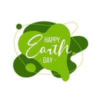 Happy Earth Day abstract graphic liquid organic elements. Dynamical waves, fluid shapes. Isolated green banners with flowing lines. Template for the design of a logo, flyer or presentation. vector