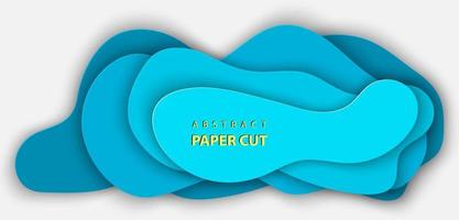 Vector background with deep blue color paper cut shapes. 3D abstract paper art style, design layout for business presentations, flyers, posters, prints, decoration, cards, brochure cover.