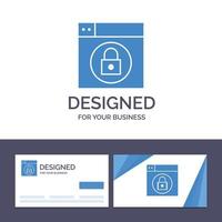 Creative Business Card and Logo template Web Design Lock Vector Illustration