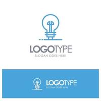Business Defining Management Product Blue outLine Logo with place for tagline vector