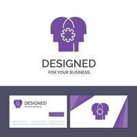 Creative Business Card and Logo template Brain Control Mind Setting Vector Illustration