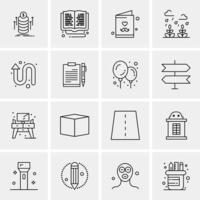 16 Universal Business Icons Vector Creative Icon Illustration to use in web and Mobile Related proje