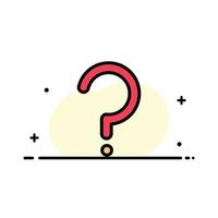 Help Question Question Mark Mark  Business Flat Line Filled Icon Vector Banner Template