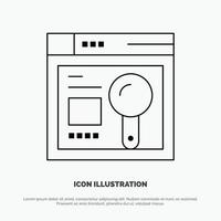 Browser Web Search Education Vector Line Icon