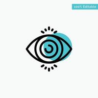 Eye Test Search Science turquoise highlight circle point Vector icon