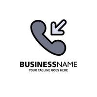 Answer Call Incoming Business Logo Template Flat Color vector