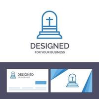 Creative Business Card and Logo template Celebration Christian Cross Easter Vector Illustration