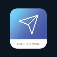 Arrow Pointer Up Next Mobile App Button Android and IOS Line Version vector