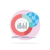 Big chart data world infographic Flat Color Icon Vector