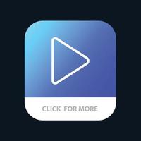 Play Video Twitter Mobile App Button Android and IOS Line Version vector