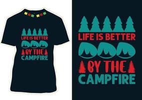 diseño de camiseta de campamento vector