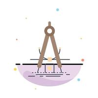 Design measure product refinement Development Flat Color Icon Vector