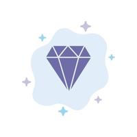 Diamond Jewel Jewelry Gam Blue Icon on Abstract Cloud Background vector