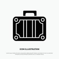 Beach Holiday Transportation Travel solid Glyph Icon vector