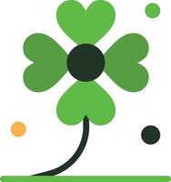 trébol cuatro irlanda irlandés suerte color plano icono vector icono banner plantilla