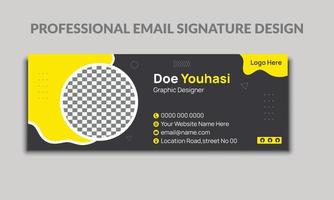 Personal Email Signature Design Template vector