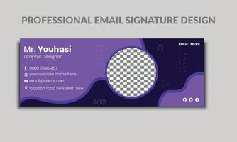 Clean Email Signature Design template vector