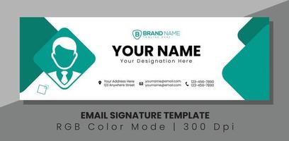 Modern Email Signature Design Template vector