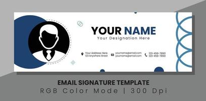 Modern Email Signature Design Template vector