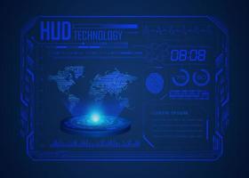 Modern HUD Technology Screen Background vector