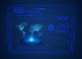 Modern HUD Technology Screen Background vector