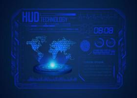 Modern HUD Technology Screen Background vector