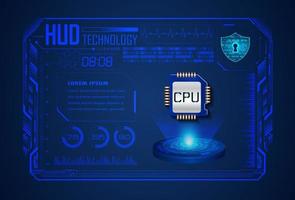 Modern HUD Technology Screen Background vector