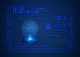 Modern HUD Technology Screen Background vector