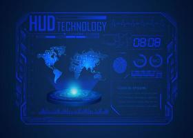 Modern HUD Technology Screen Background vector