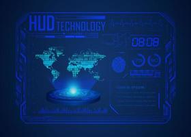 Modern HUD Technology Screen Background vector