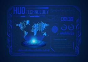 Modern HUD Technology Screen Background vector