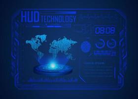 Modern HUD Technology Screen Background vector