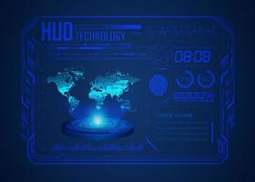 Modern HUD Technology Screen Background vector