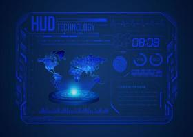 Modern HUD Technology Screen Background vector