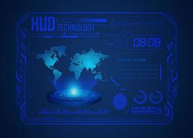 Modern HUD Technology Screen Background vector