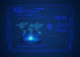 Modern HUD Technology Screen Background vector