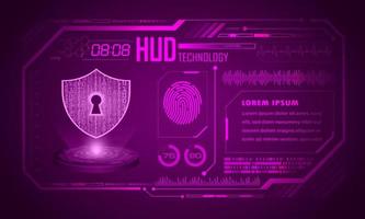 Modern HUD Technology Screen Background vector