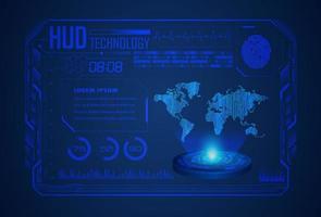 Modern HUD Technology Screen Background vector