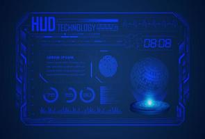 Modern HUD Technology Screen Background vector