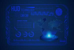 Modern HUD Technology Screen Background vector